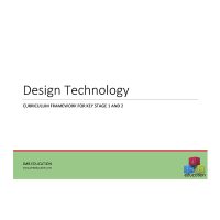 Curriculum framework - design technology dt progression of skills