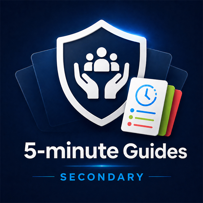 5-minute guides – secondary